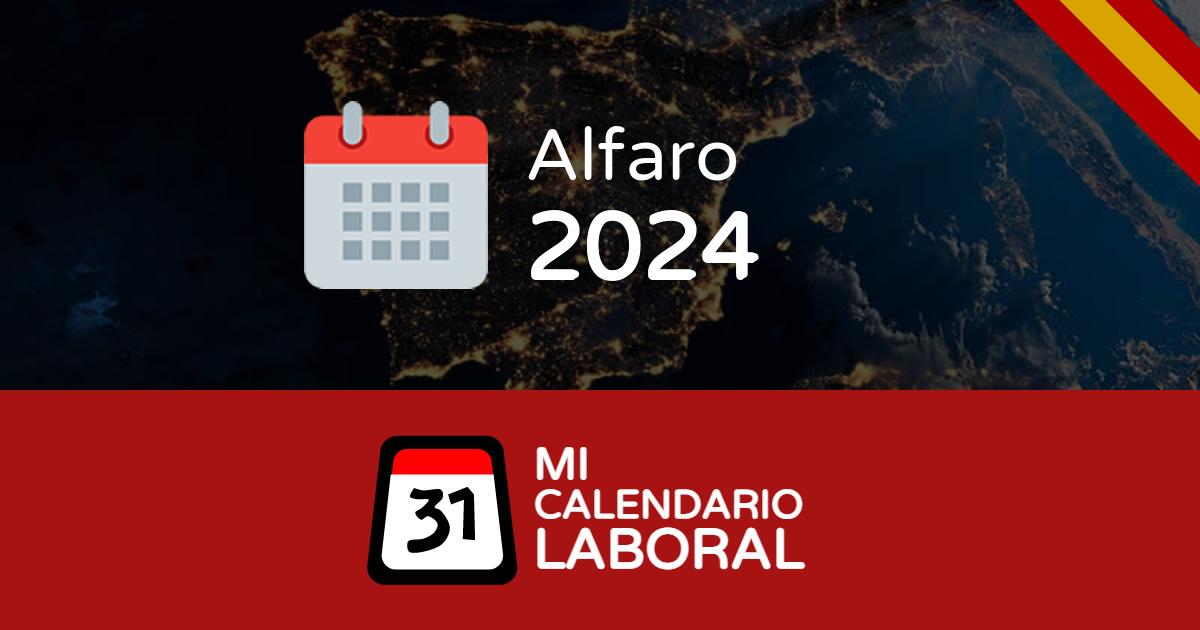 Calendario laboral de Alfaro